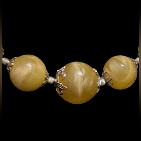 Vintage 24” Amber Colour Graduated Bead Necklace - Picture 5 of 10